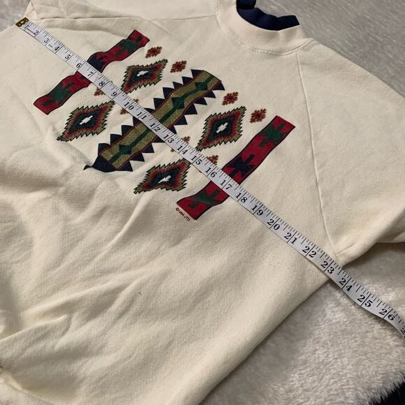 VTG Fruit Of The Loom Womens Grandma Aztec Pullover Sweater Size XL Long Sleeve - Picture 5 of 7